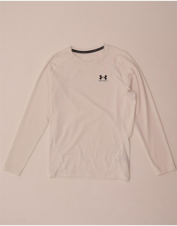Under Armour Haut Heat Gear Homme Manches Longues XL Blanc Polyester