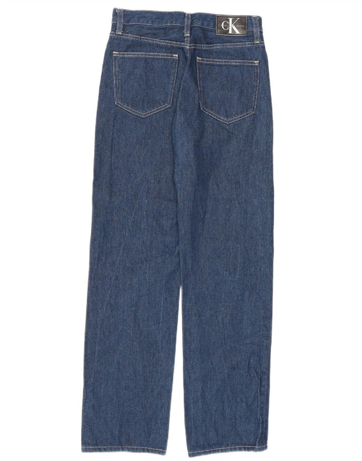 Calvin Klein Jean droit femme W28 L30 bleu coton