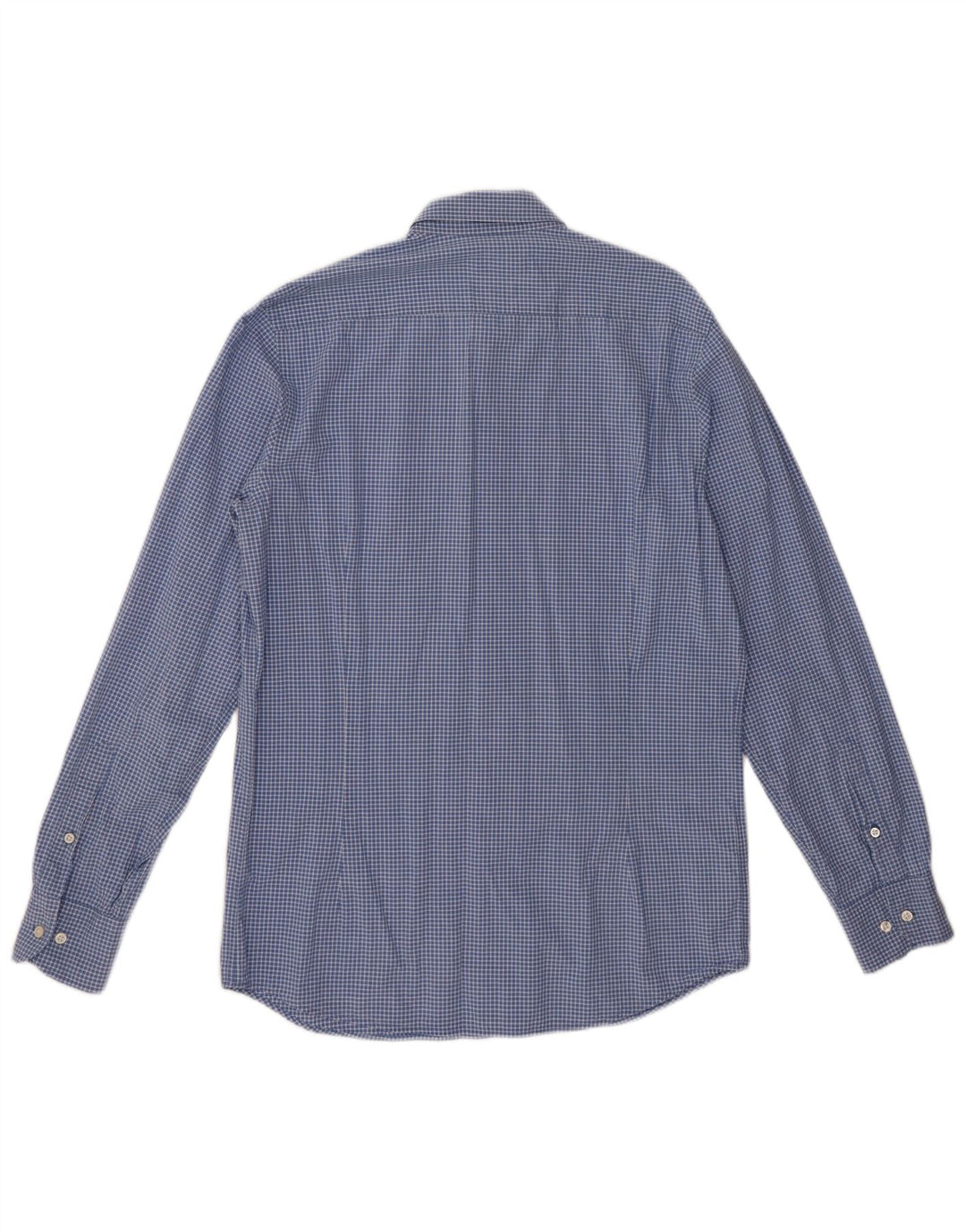 Massimo Dutti Chemise Homme Bleu Moyen Vichy Coton