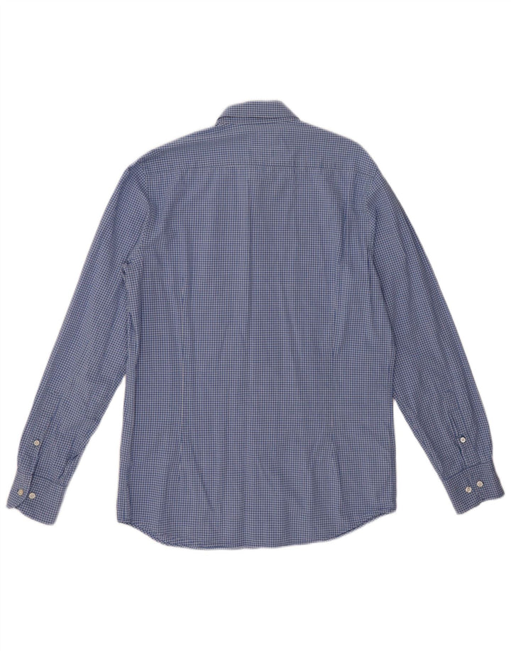 Massimo Dutti Chemise Homme Bleu Moyen Vichy Coton