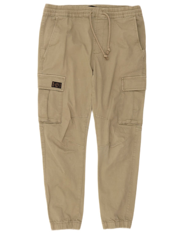 Zara Pantalon Cargo Joggers Homme Moyen W31 L27 Kaki Coton