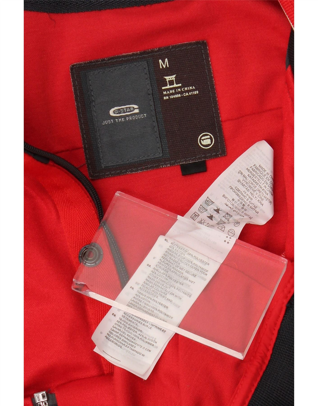 G-STAR Veste de Survêtement Graphique Homme Rouge Moyen Polyester Colorblock