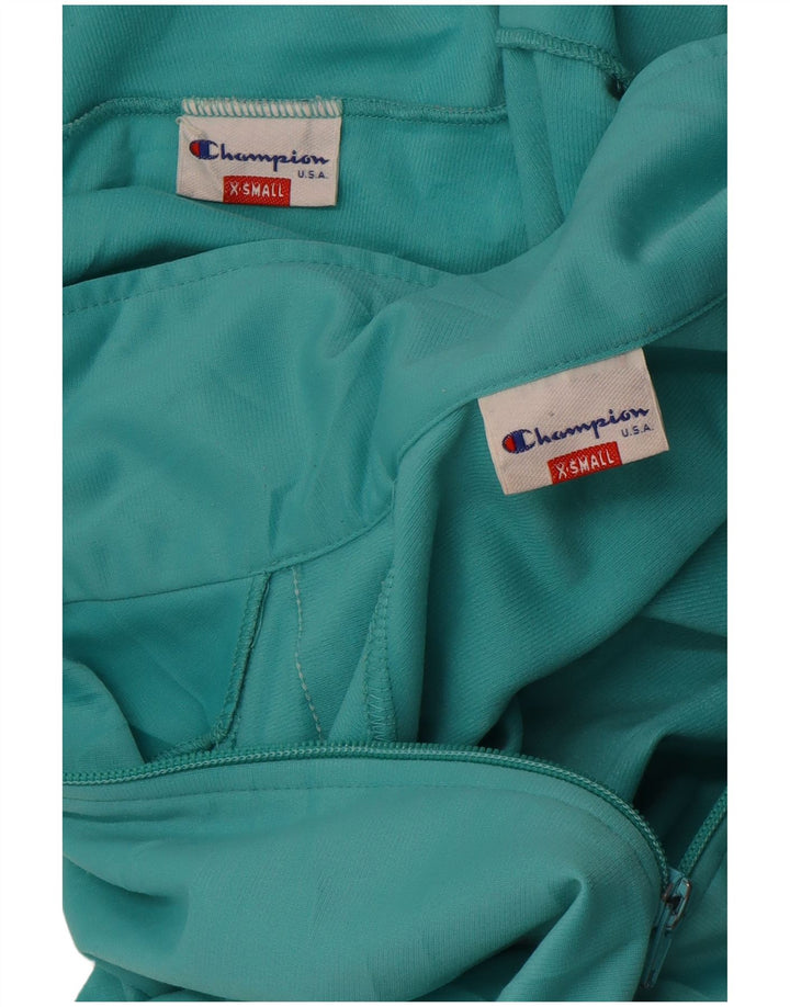 CHAMPION Womens Oversized Graphic Full Tracksuit UK 6 XS Turquoise