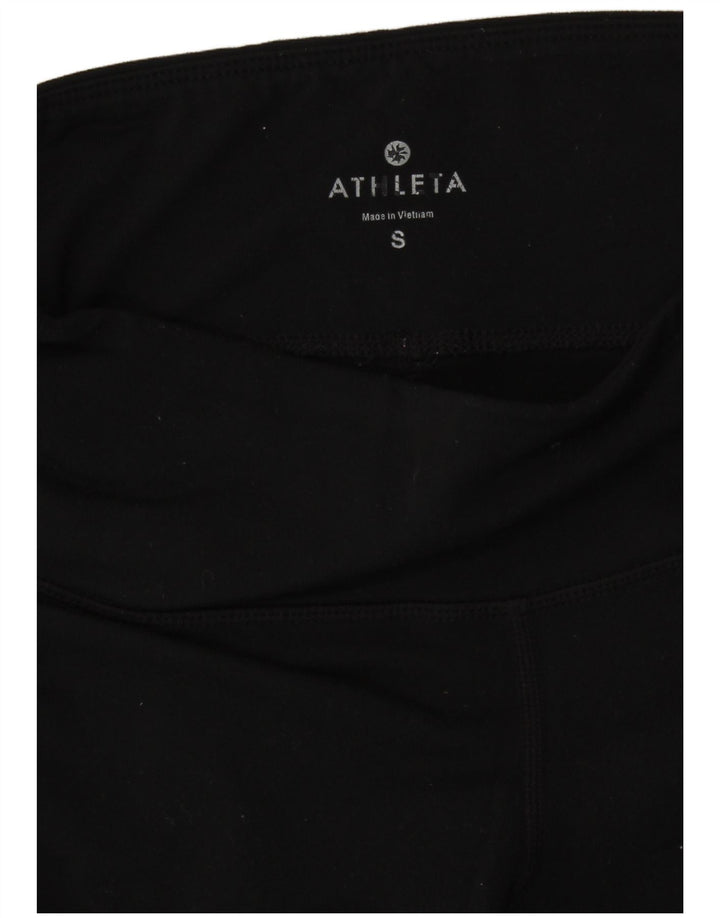 ATHLETA Short de sport pour femme UK 8 Petit Noir Polyester