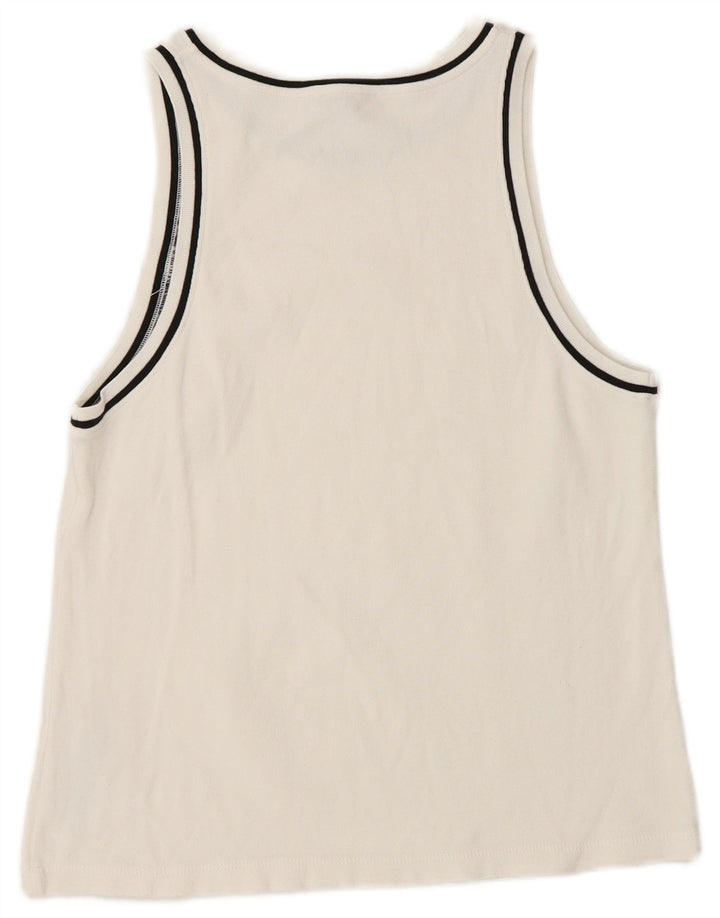 Massimo Dutti Débardeur Femme UK 12 Medium Blanc Viscose
