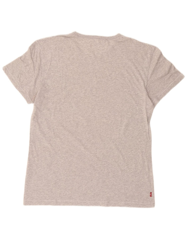 Levi's Tee-Shirt Standard Fit Graphic Homme Gris Moyen Coton