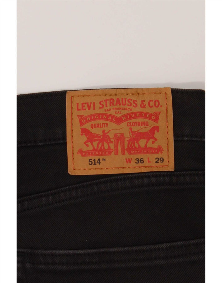 Levi's Jean Droit 514 Homme Noir W36 L26 Coton