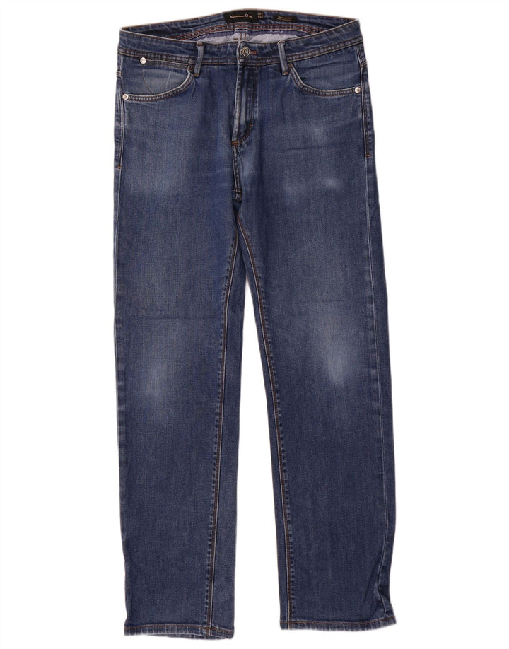 Massimo Dutti Jean droit coupe droite pour homme EU 40 Medium W31 L30 Bleu