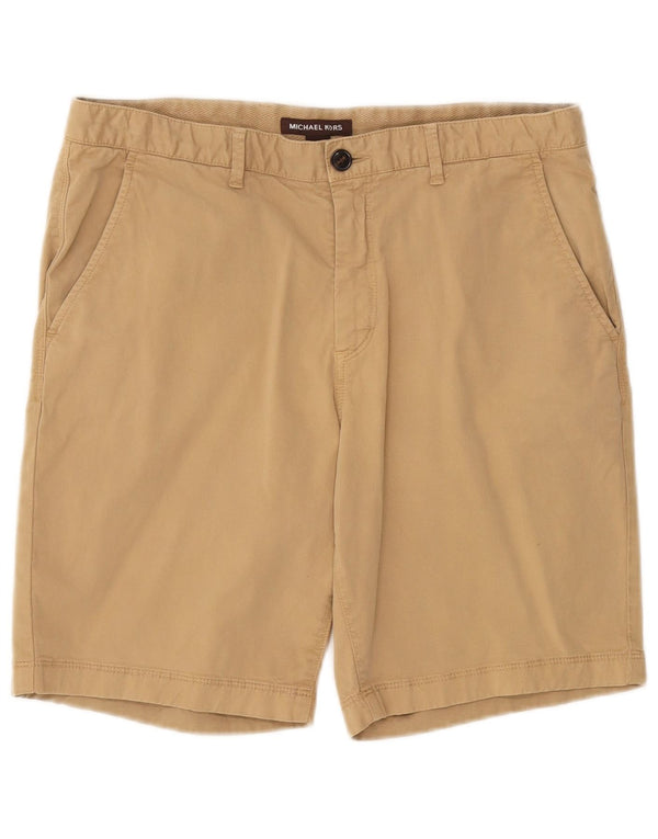 Michael Kors Short chino teint en pièce pour homme W34 Grand coton beige