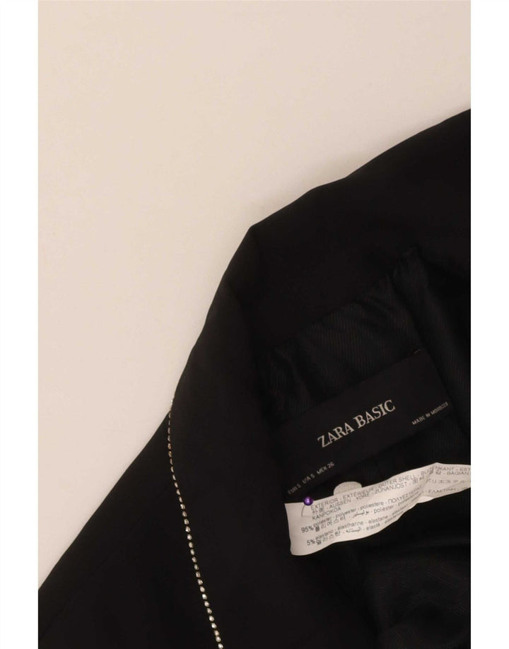 Zara Manteau sans manches pour femme UK 10 Petit Noir Polyester
