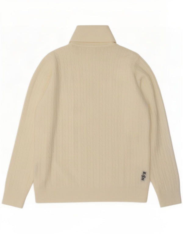 Marks & Spencer Pull col roulé pour femme UK 16 Large Blanc cassé