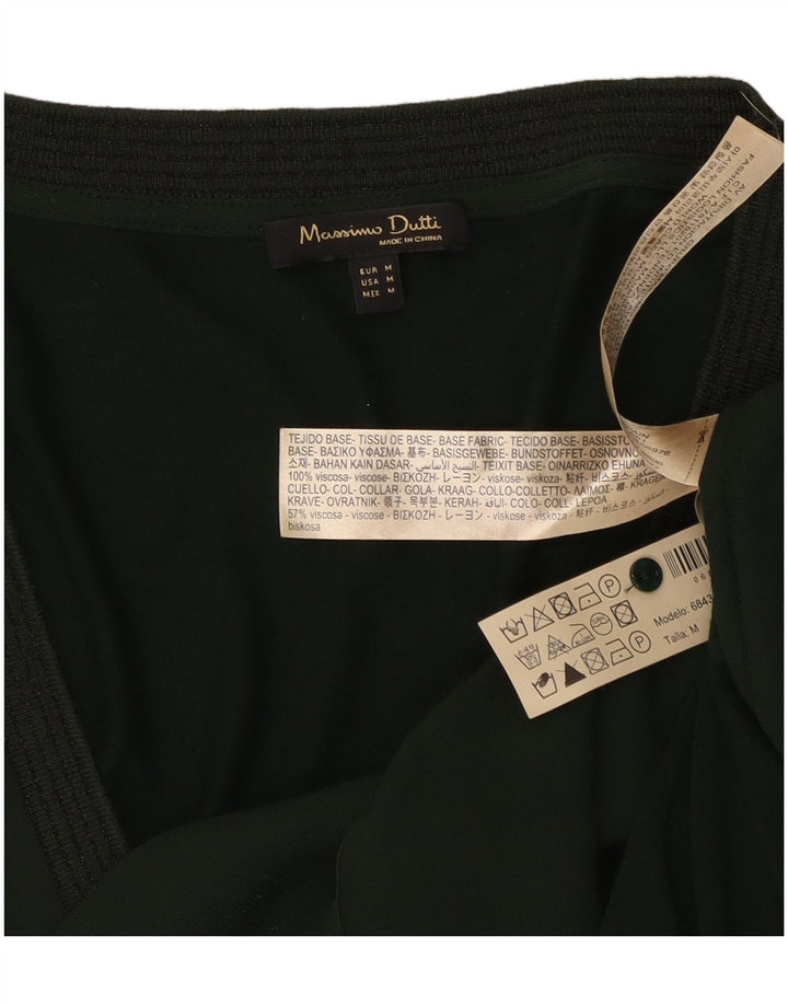 Massimo Dutti Chemisier à manches longues pour femme UK 44 Viscose vert moyen