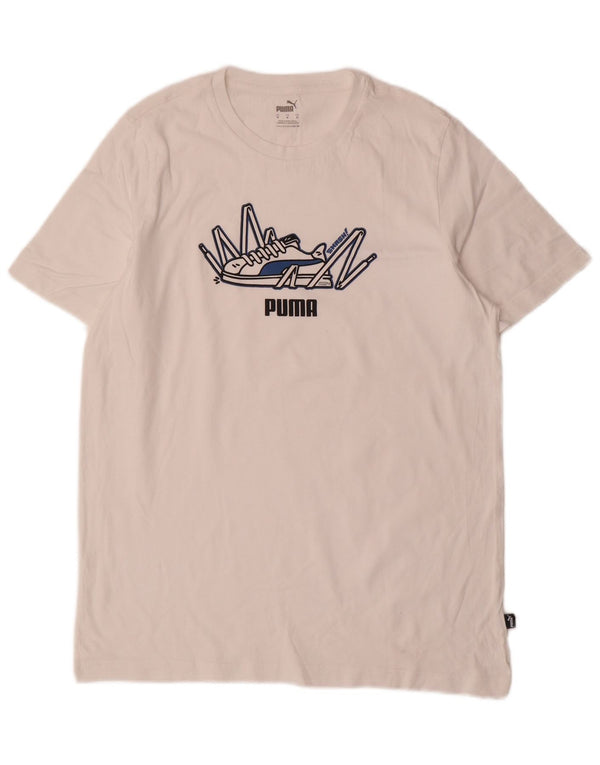 Puma Tee-Shirt Graphic Homme Blanc Moyen