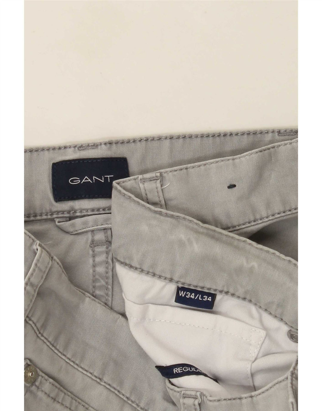 Gant Pantalon décontracté régulier pour hommes W34 L34 Gris