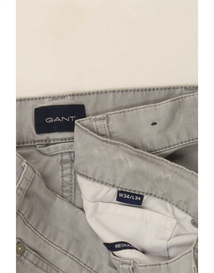 Gant Pantalon décontracté régulier pour hommes W34 L34 Gris