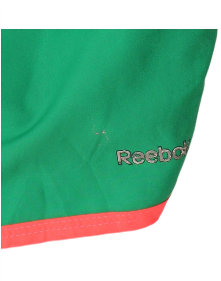 Reebok Short de sport pour femme UK 12 Polyester color block vert moyen