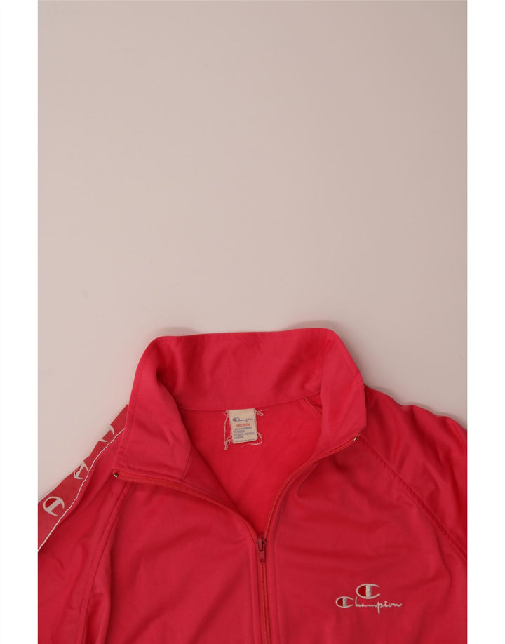 CHAMPION Mens Graphic Tracksuit Top Jacket Medium Pink Polyester Vintage Champion and Second-Hand Champion from Messina Hembry 