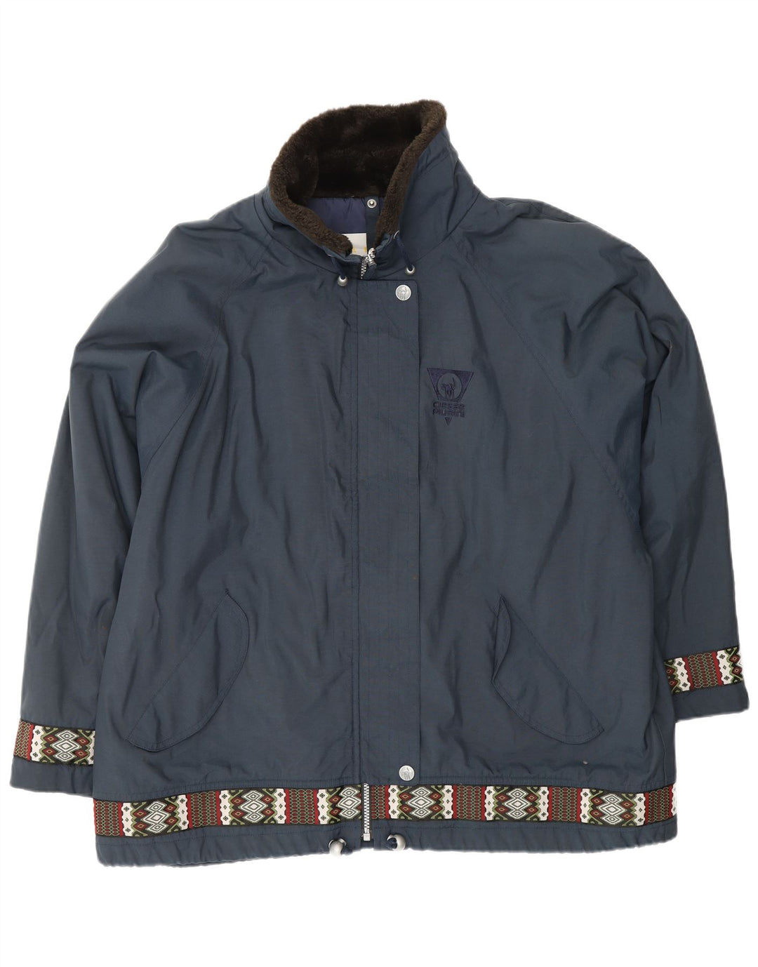 CIESSE PIUMINI Veste coupe-vent surdimensionnée femme Taille 48 Grand Bleu Marine