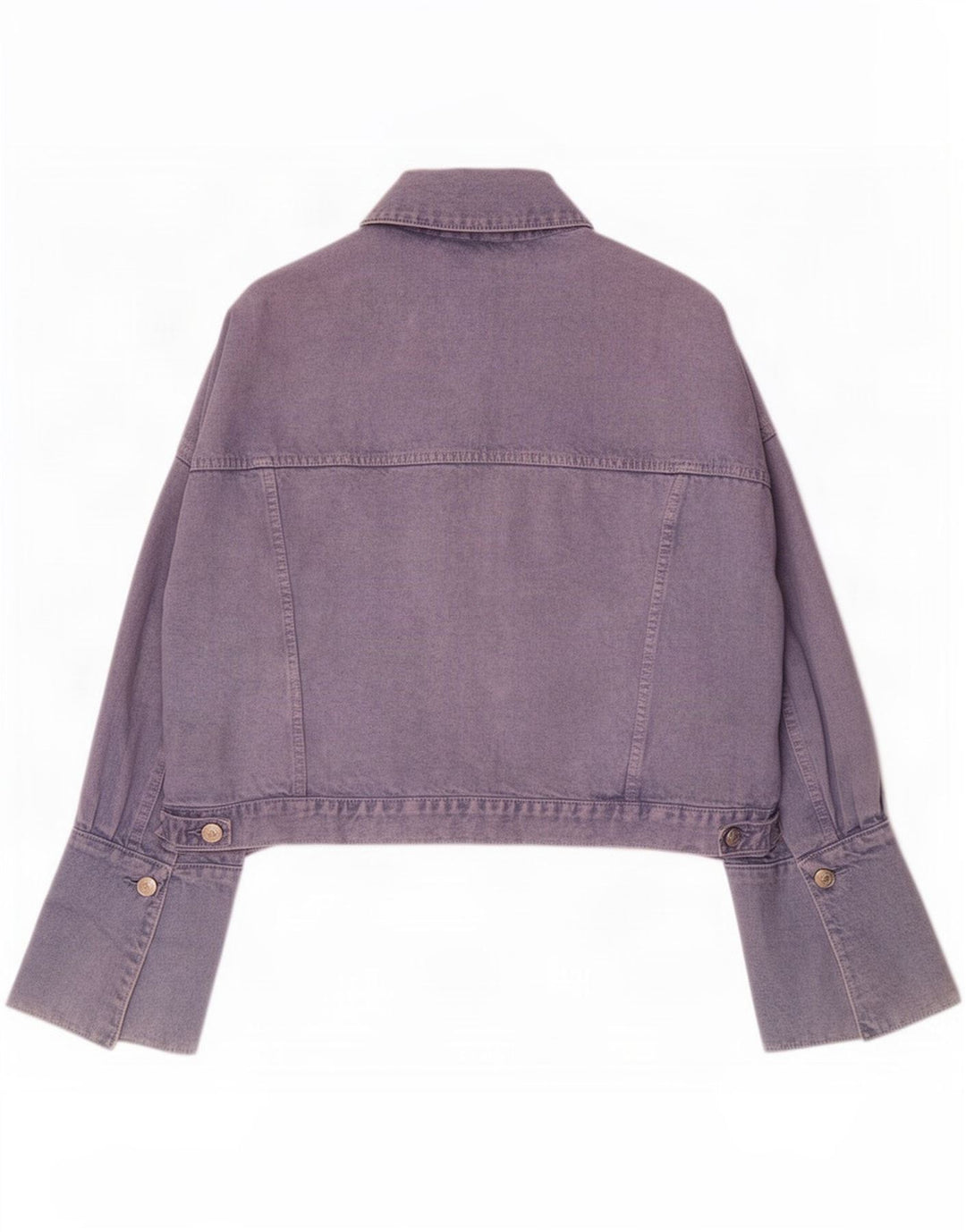 Zara Veste en jean surdimensionnée pour femme UK 14 Coton violet moyen