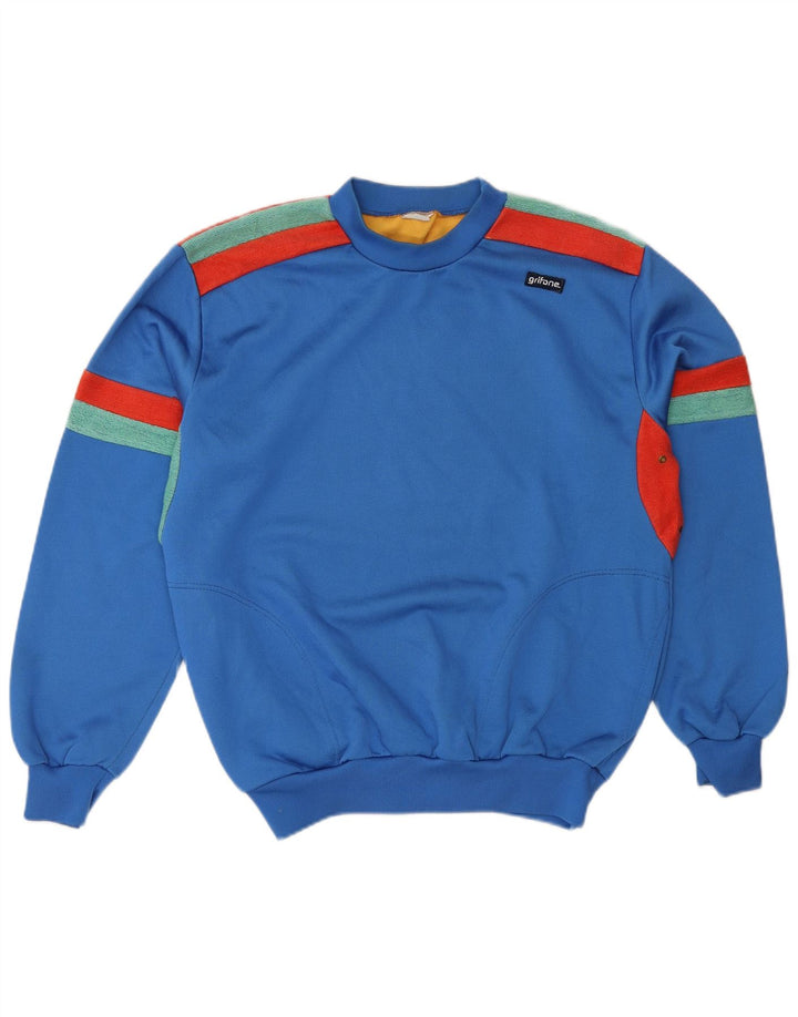 vintage Mens Sweatshirt Jumper Grand Bleu Colorblock