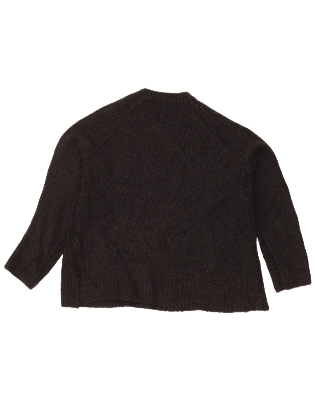 Marks & Spencer Pull court à col rond pour femme UK 14 Noir moyen