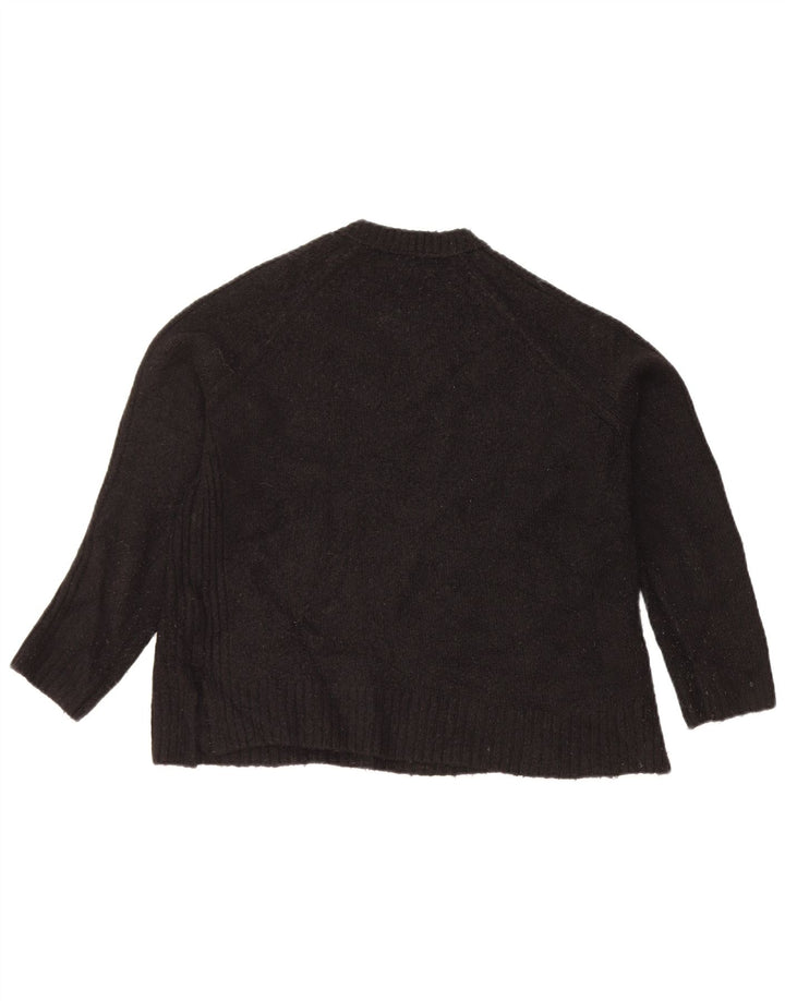 Marks & Spencer Pull court à col rond pour femme UK 14 Noir moyen
