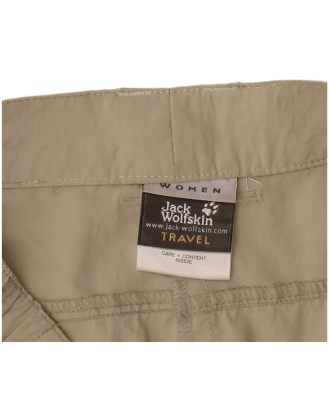 JACK WOLFSKIN Womens Straight Casual Trousers W34 L32 Beige Polyester