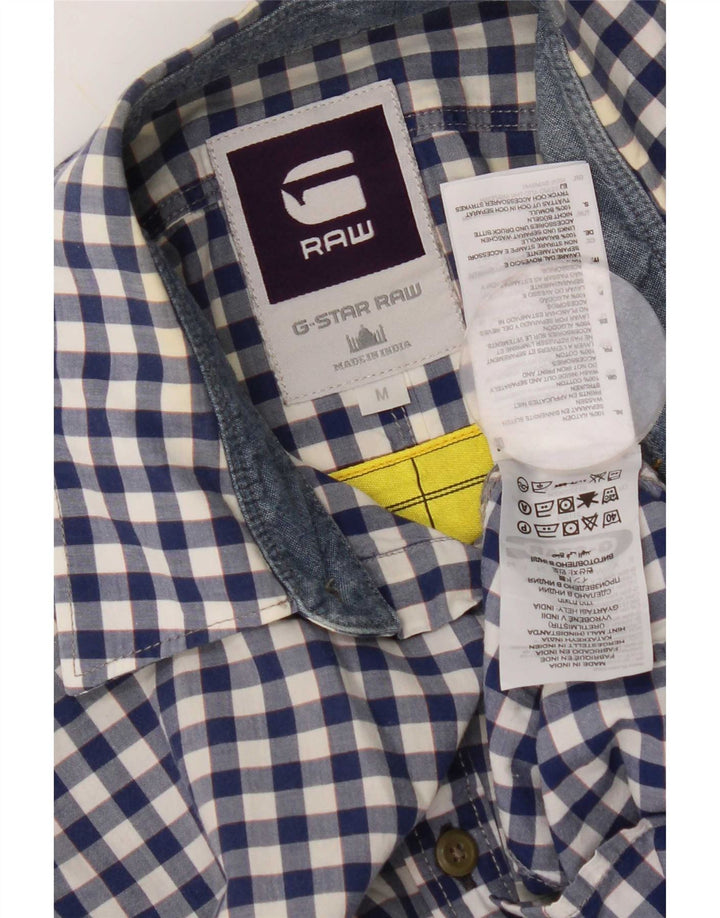 G-Star Chemise Homme Bleu Moyen Vichy Coton