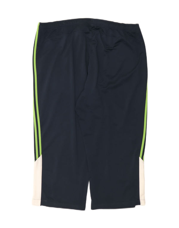 Adidas Pantalon de survêtement Capri pour homme 2XL Bleu marine Colorblock Polyester