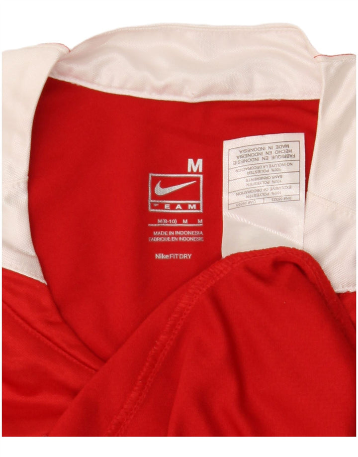 Nike Womens Fit Dry T-Shirt Top US 8/10 Rouge Moyen Polyester Colorblock