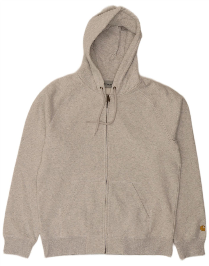 Carhartt Sweat à capuche zippé pour homme en coton gris moyen