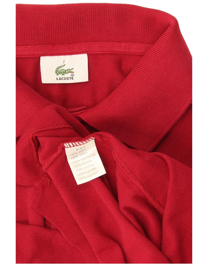 Lacoste Polo Homme Taille 7 2XL Coton Rouge