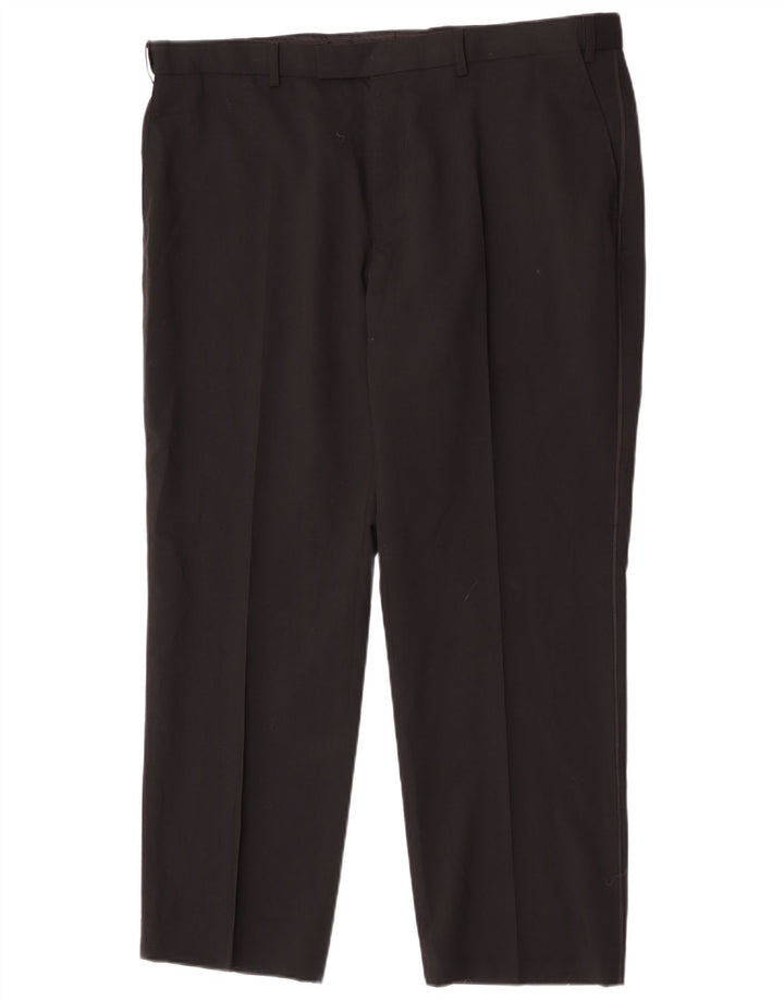 Marks & Spencer Pantalon de costume coupe classique pour homme W40 L29 Laine noire