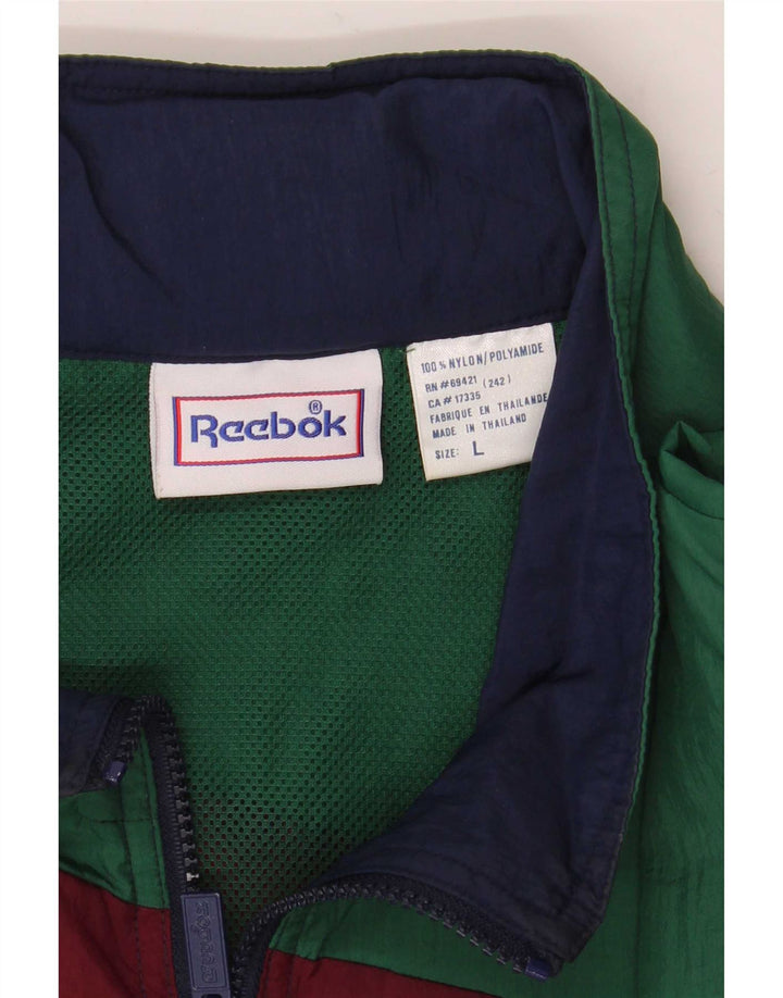 Reebok Veste de survêtement pour homme UK 40 Large Multicolore Colourblock