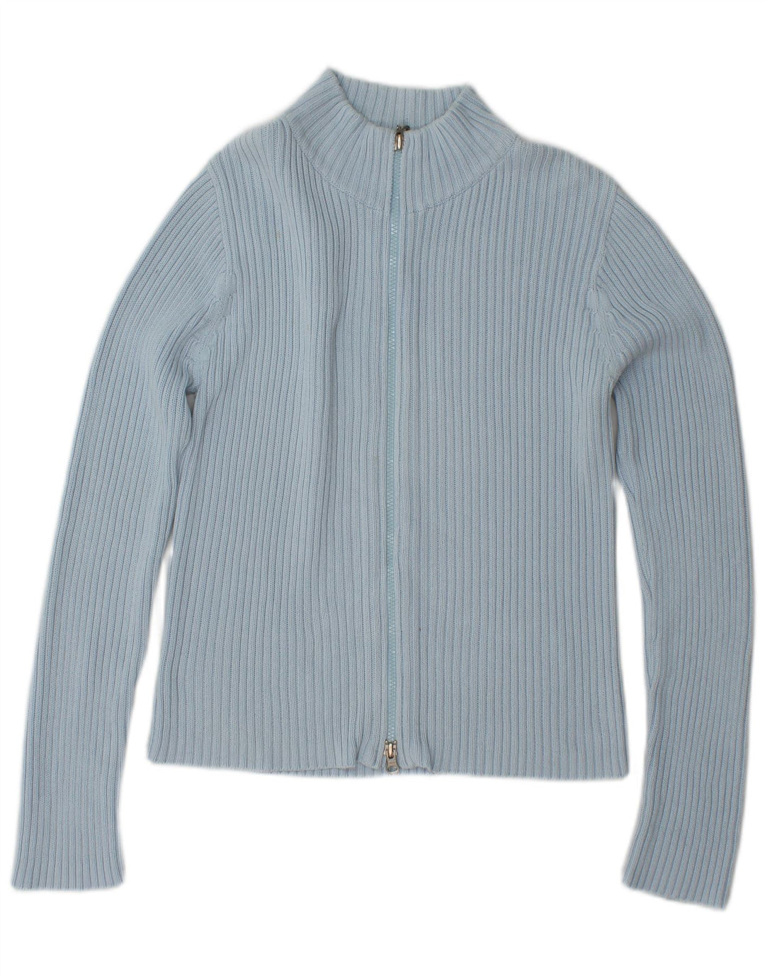 TOM TAILOR Pull Cardigan Court Femme UK 12 Bleu Moyen