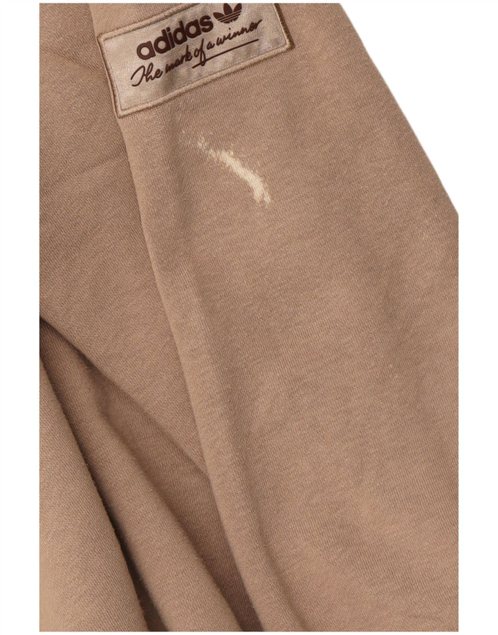 Adidas Sweat-shirt graphique pour homme en coton beige moyen