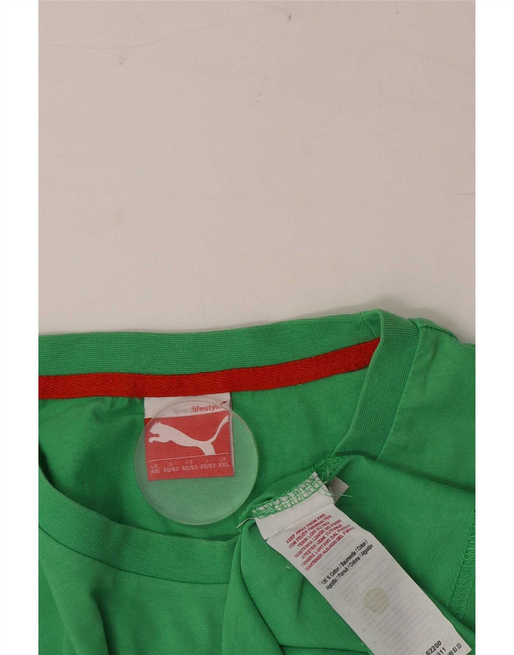 Puma T-Shirt Homme Top 2XL Vert Coton