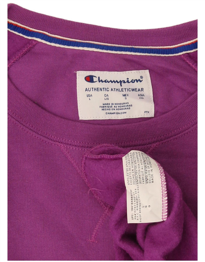 Champion Sweat-shirt graphique pour femme UK 16 Large Violet Polyester