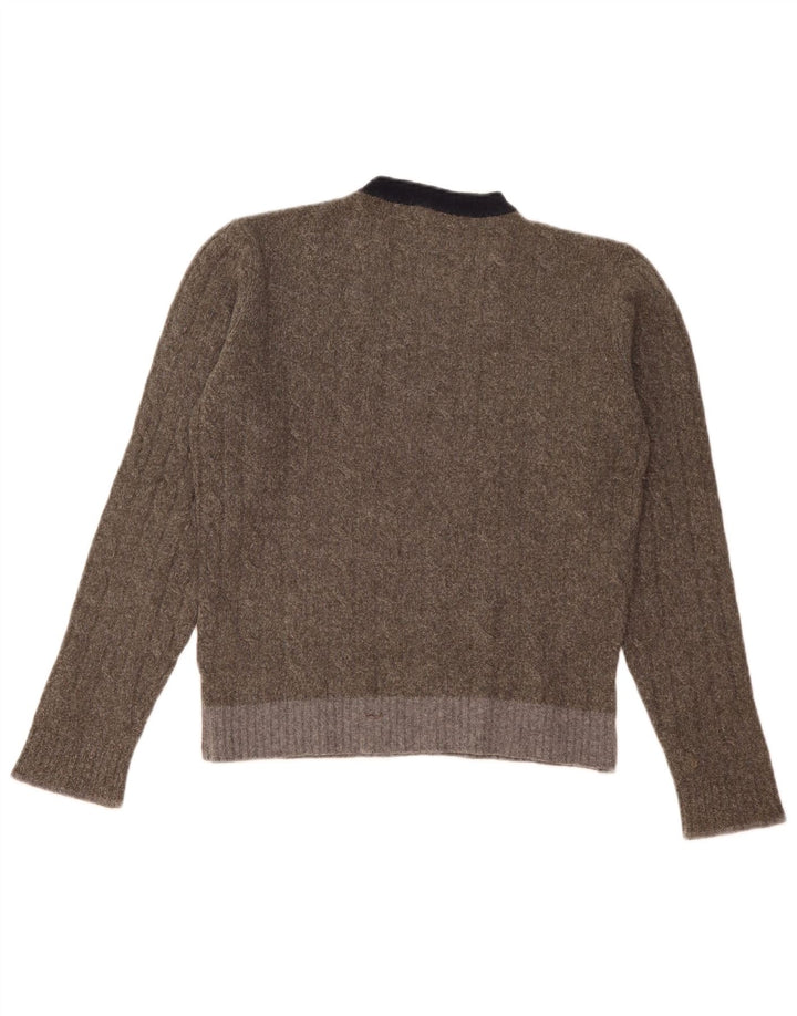 Dkny Pull à col rond pour homme en laine color block gris petit