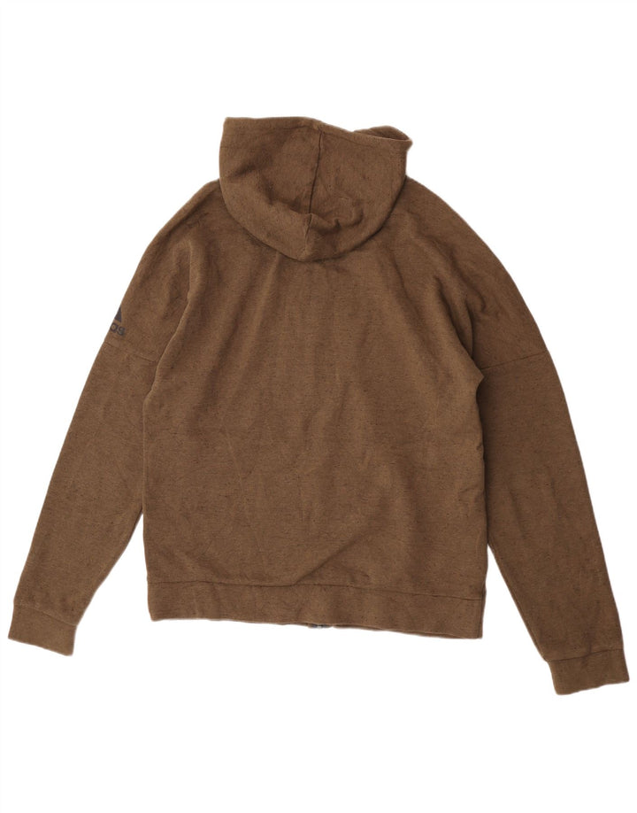 Adidas Pull à capuche zippé pour homme, grand marron