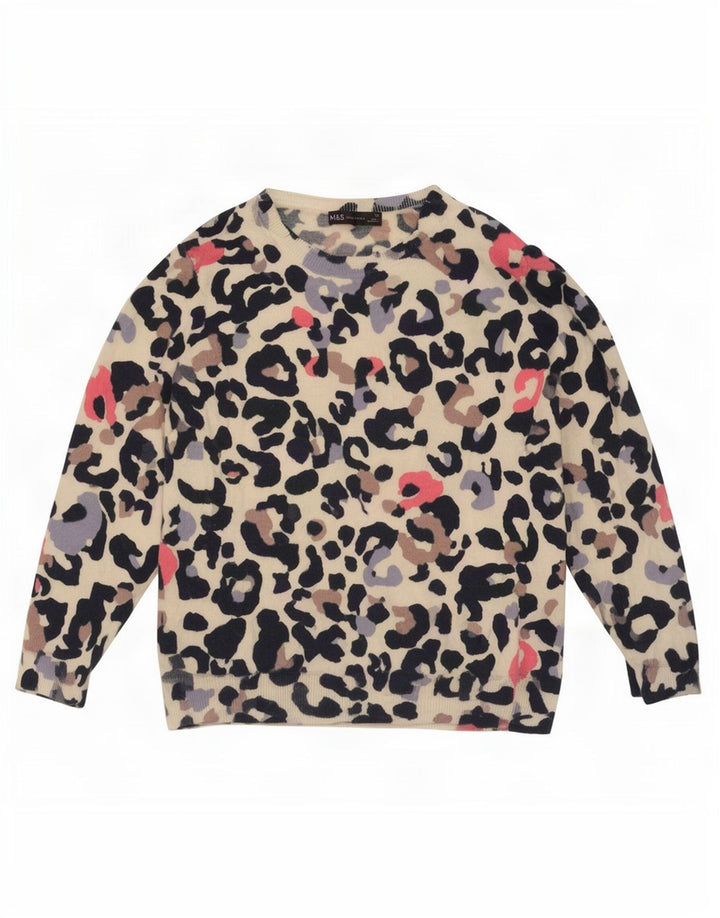 Marks & Spencer Pull col bateau pour femme UK 12 Beige moyen