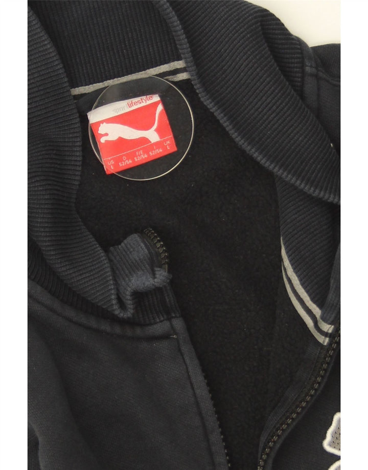 Puma Veste de survêtement graphique pour hommes, grand, noir