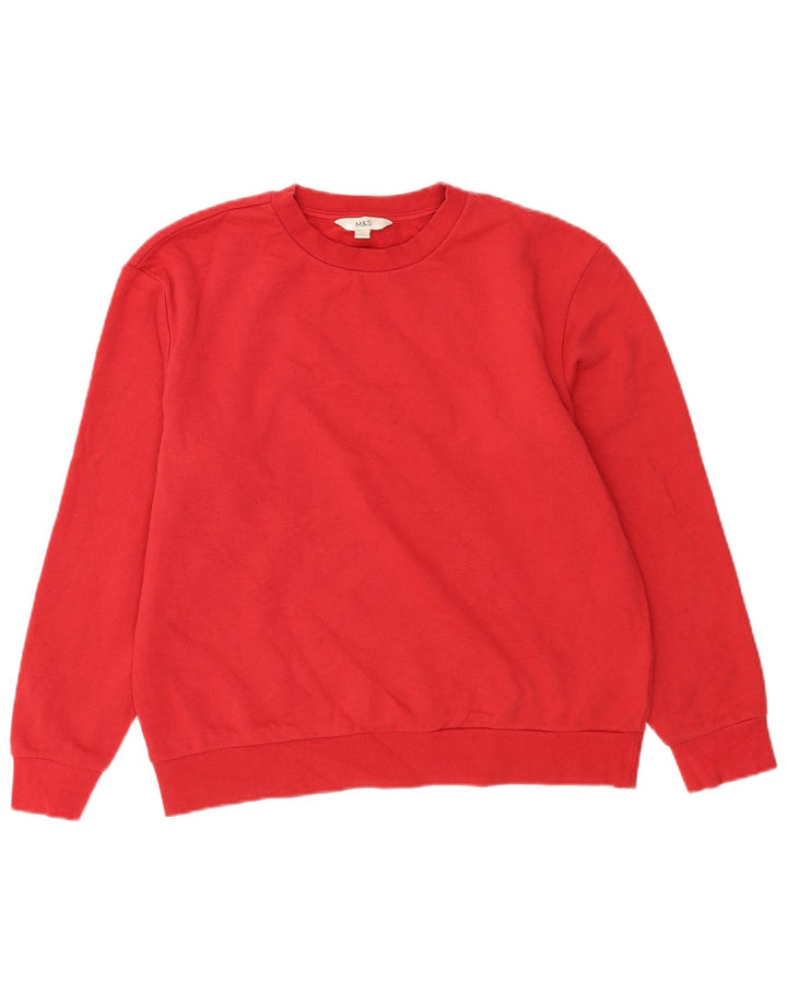 MARKS & SPENCER Sweat-Shirt Homme Rouge Moyen Coton