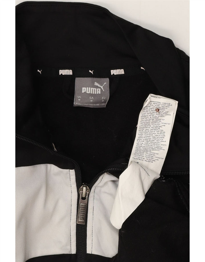 PUMA Veste de Survêtement Homme Noir Moyen Polyester Colorblock