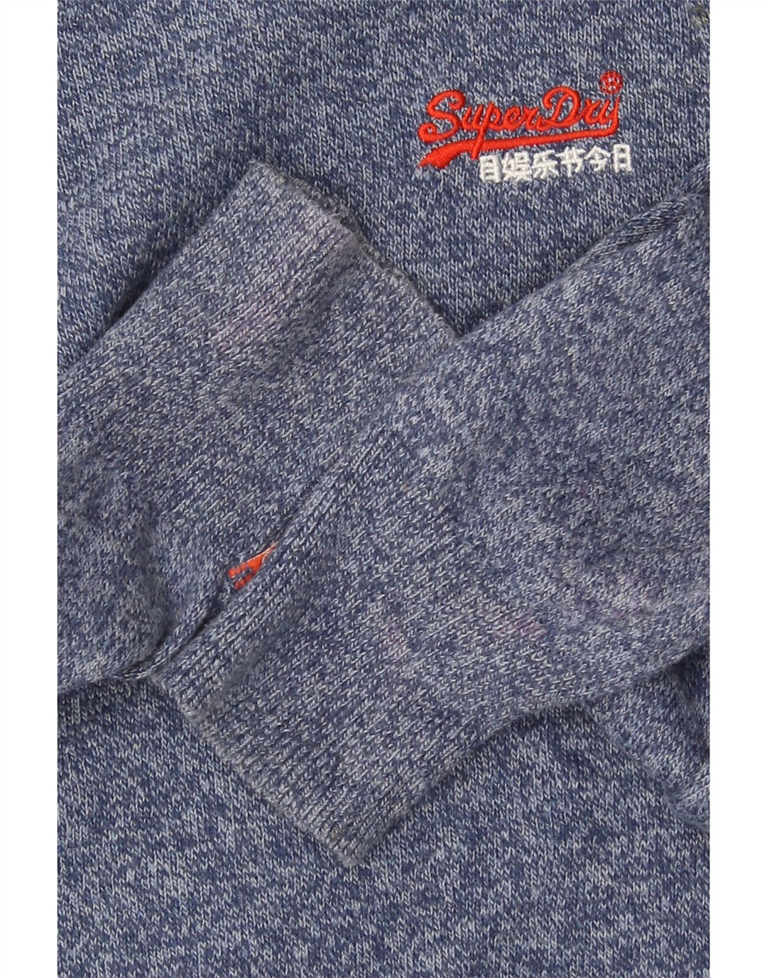 Superdry Pull Jersey Ras du Cou Homme Bleu Moyen Moucheté Coton