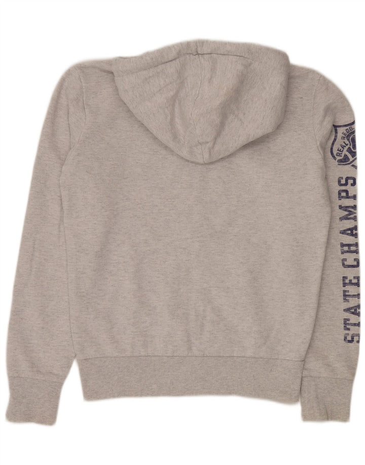 Superdry Sweat à Capuche Graphique Zippé Homme Gris Moyen Coton