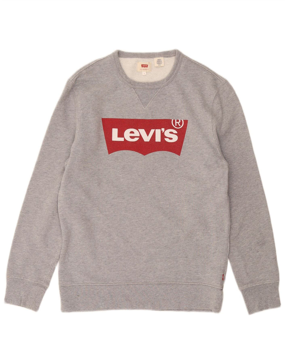 LEVI'S Sweat-Shirt Graphique Homme Petit Gris Coton