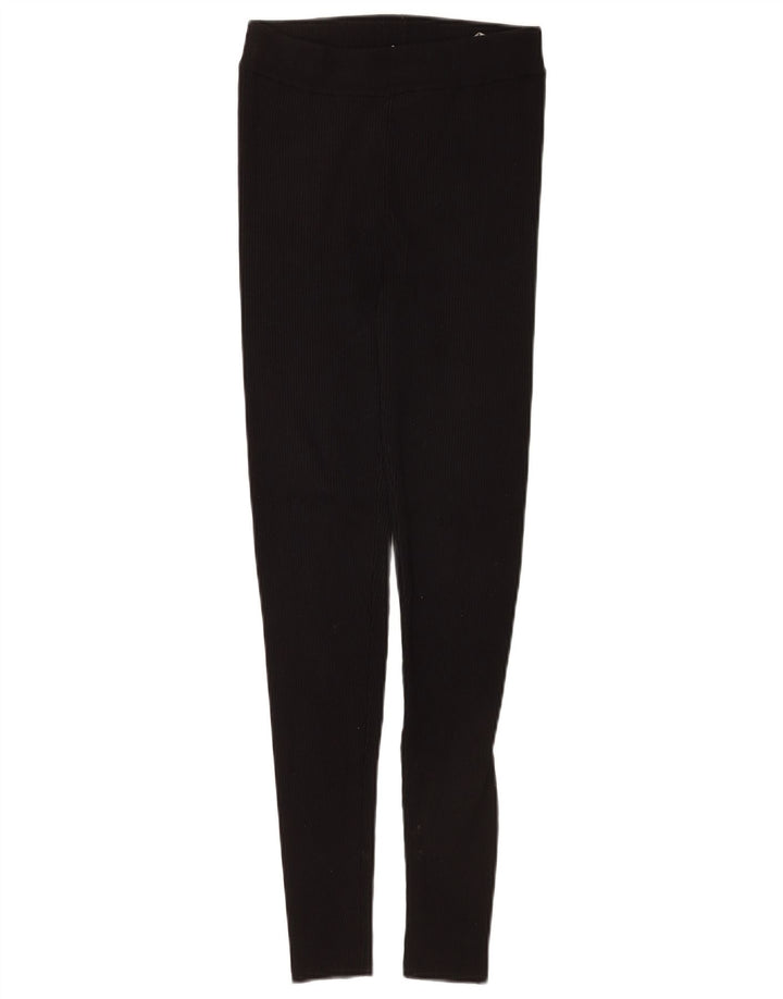 Zara Femme Leggings UK 8 Small Noir Viscose