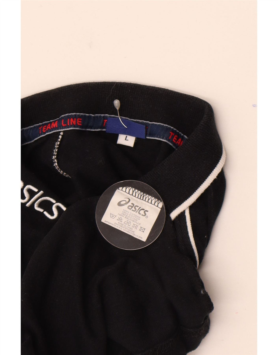 ASICS Polo graphique homme grand coton noir