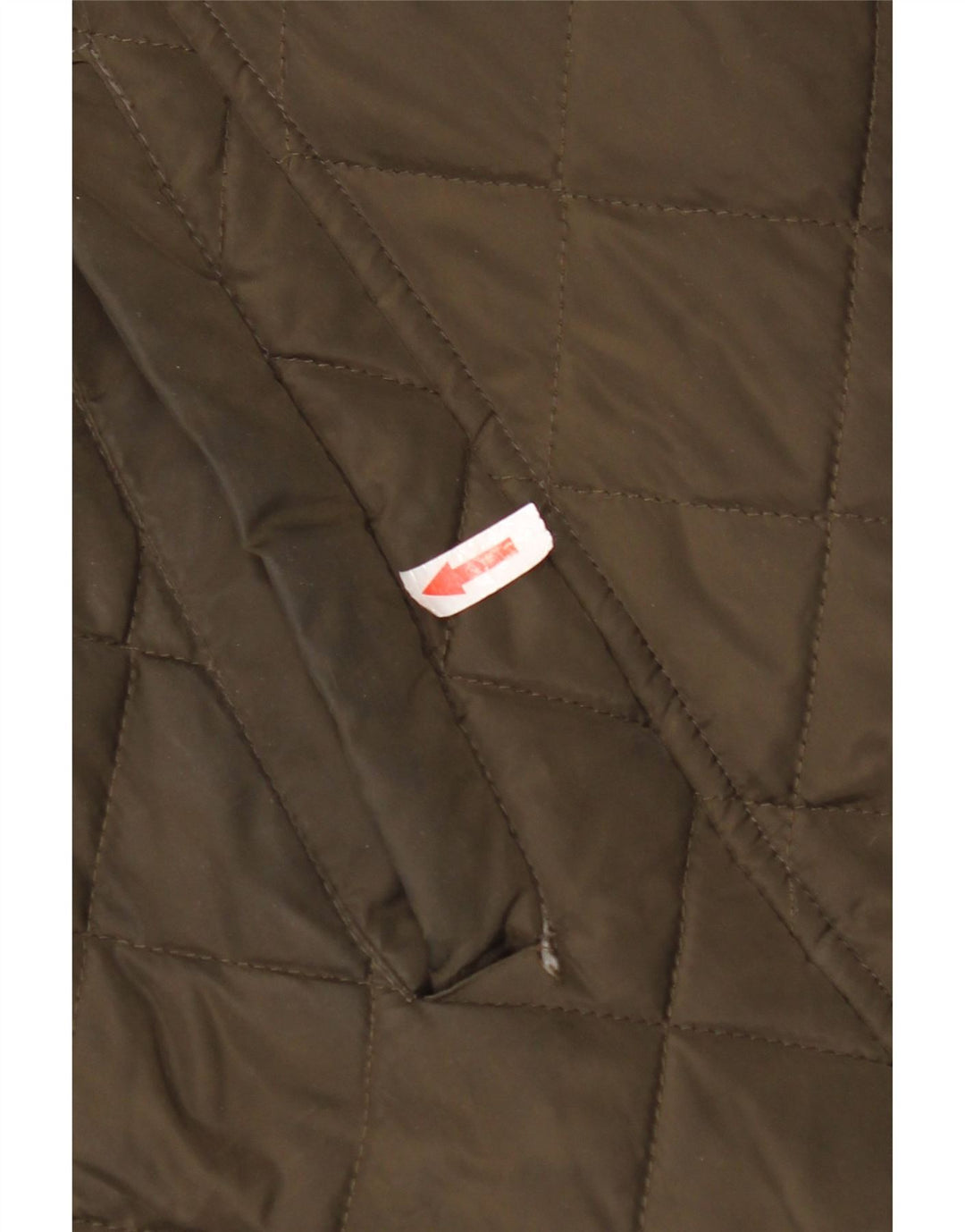Dkny Manteau matelassé à capuche pour femme UK 16 Large Kaki Polyester